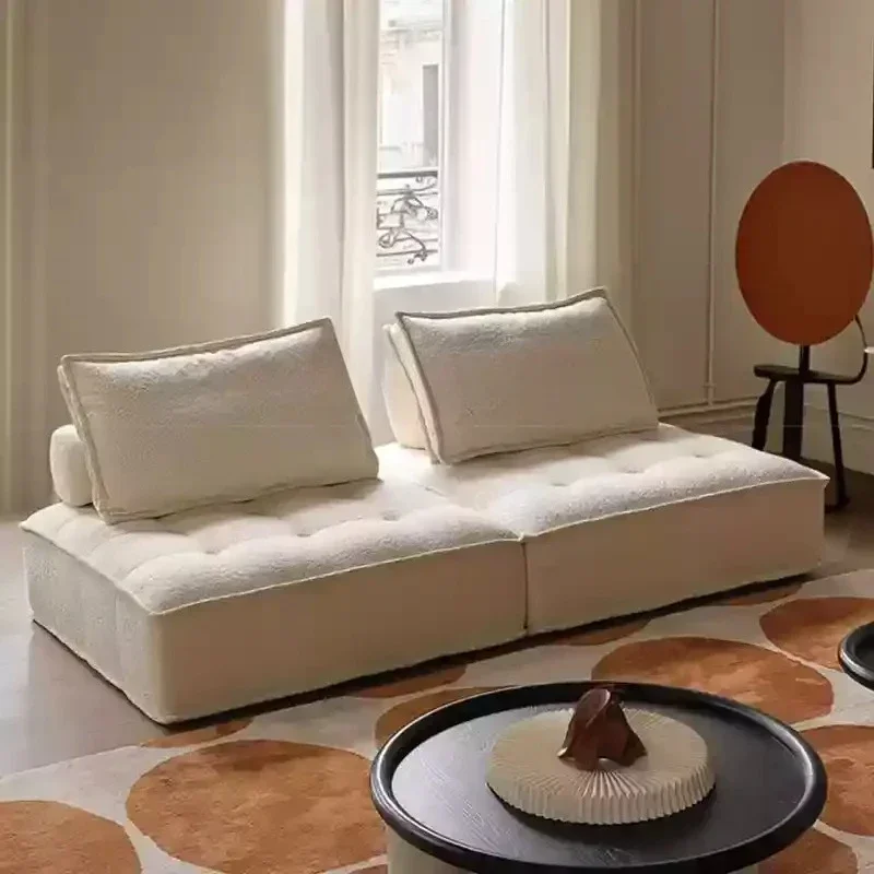 

Fabric sofa French cream wind module combination design living room study sofa