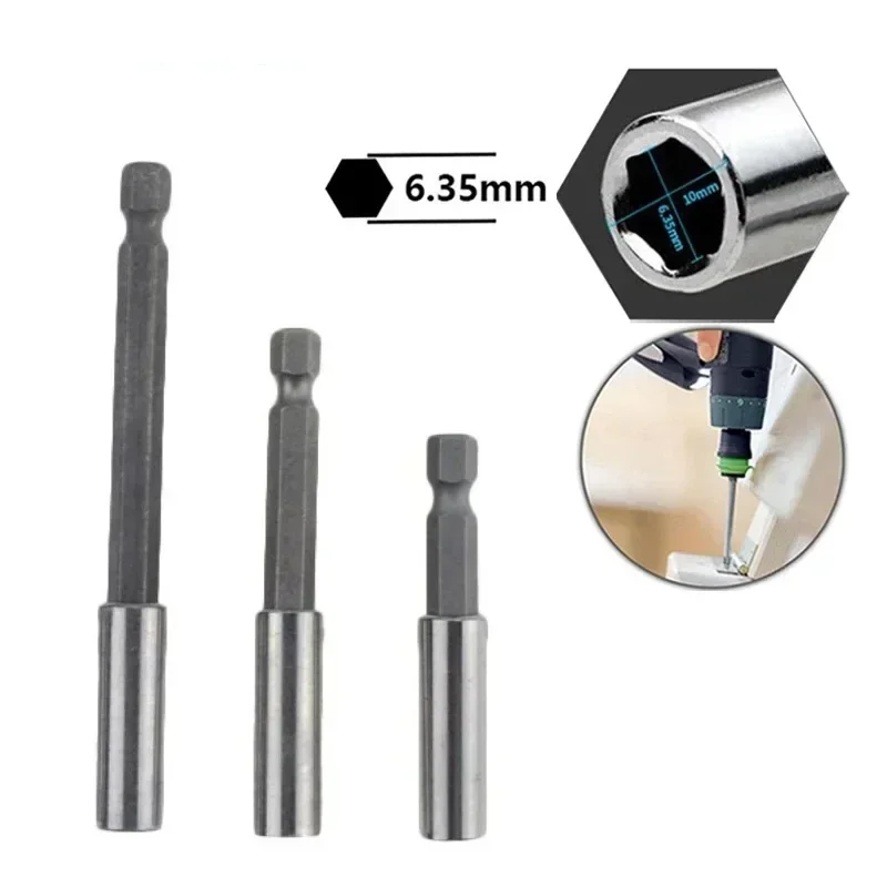 1pc 1/4 Hex Shank Long Handle Screwdriver Tip Holder Extension Bit Socket Magnetic Extension Bit Set Hand Tool