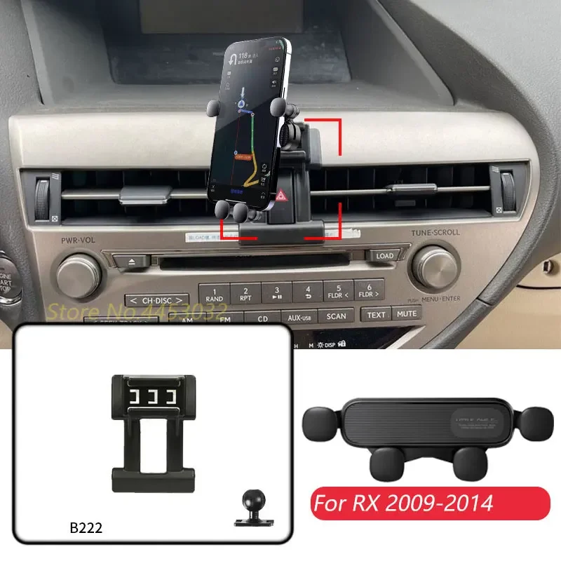 

For Lexus RX 300 2009-2014 Car Cell Phone Holder Air Vent Adjustable GPS Gravity Navigation Bracket Horizontally Accessories