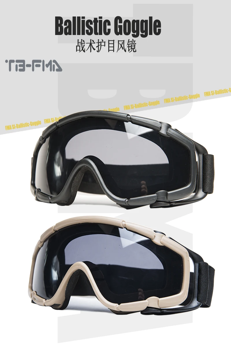 

Outdoor Sports OK Head Mounted Anti Sand And Dust Goggles Tactical Goggles With Adjustable Elastic Band TB421