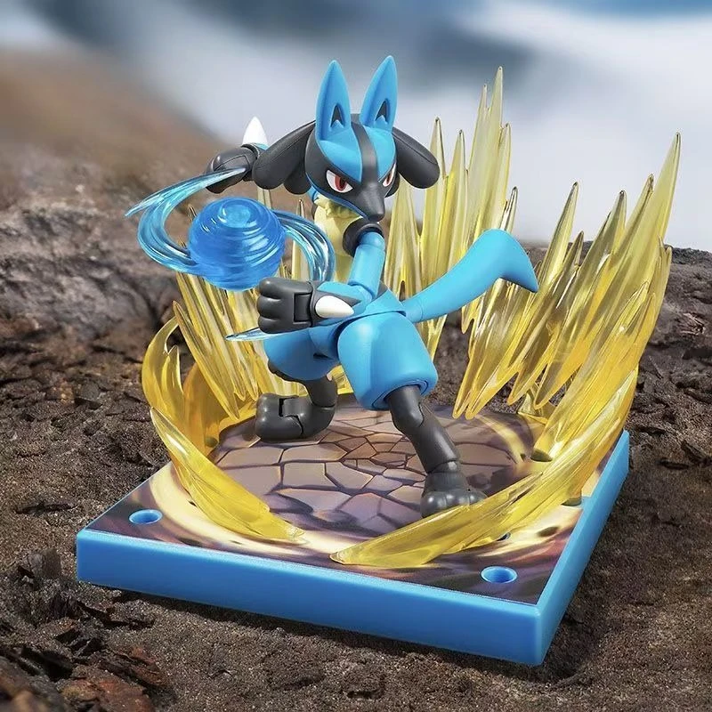 

BLOKEES Original Classic L Pokémon Series: Snorlax Scizor Lucario and Flareon Anime Model Toy Collectible Doll Gift