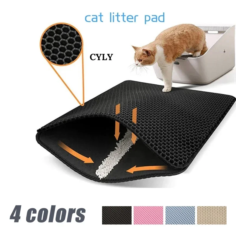 Double Layer Non-slip Sand Cat Pad Pet Cat Litter Mat Toilet EVA Waterproof Clean Pad for Cats House Clean Accessories