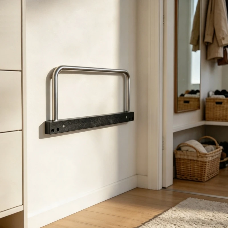 Wall Mounted Shoe Storage Rack, Foldable Metal Rack for Trailer Doorway Use, Closet Areas, and Home Storage Needs