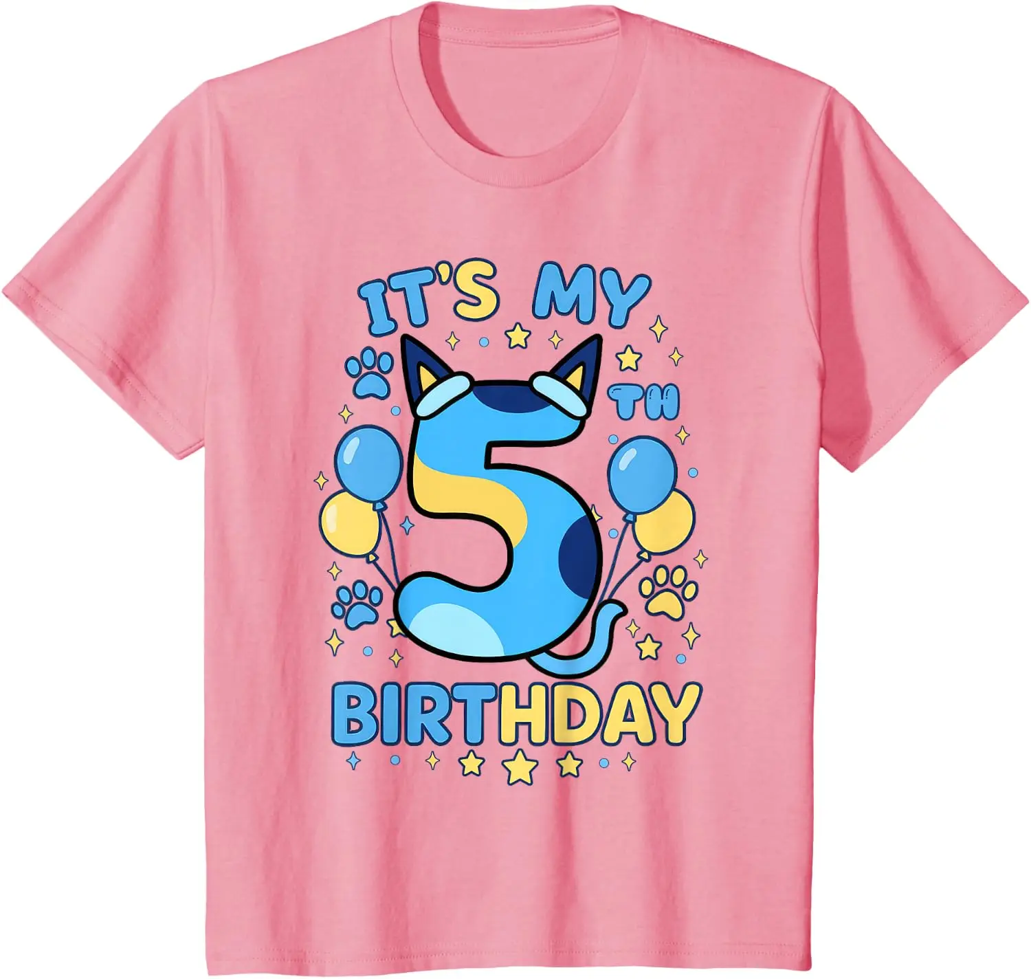 5. Geburtstag Junge Blaues Hundemotiv Party Cooles 5-Jährigen-T-Shirt Sommer Lässiges Kinder-T-Shirt Grafik-T-Shirt Camiseta Streetwear – Detail 7