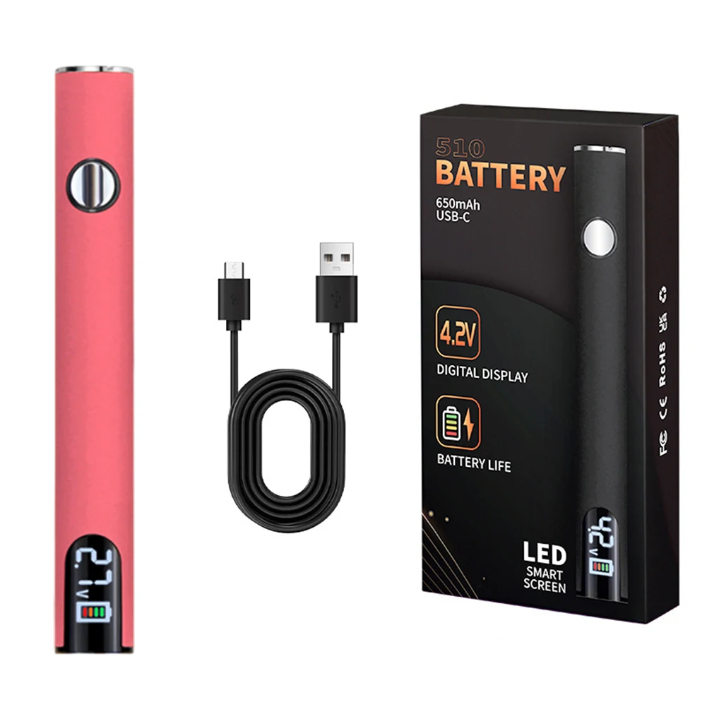 Fer à souder intelligent avec stylo pour chariot de batterie à filetage 510 (sans pointe de fer à souder) (rose)