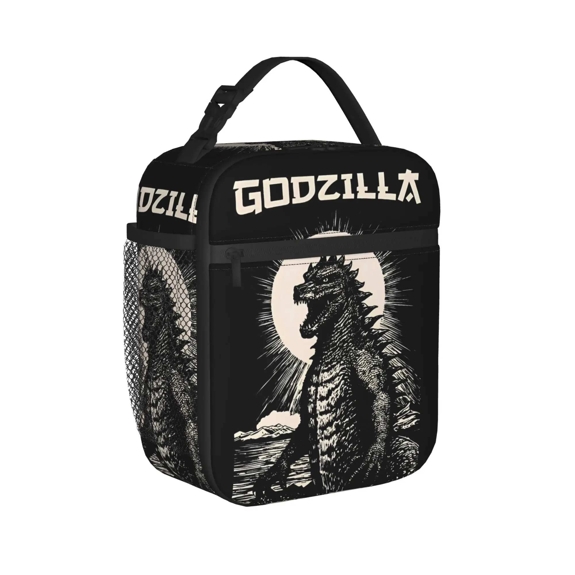 Great Wave Godzillaed Insulated Lunch Bag Leakproof Meal Container Thermal Bag Tote Lunch Box Work  Outdoor Bento Pouch