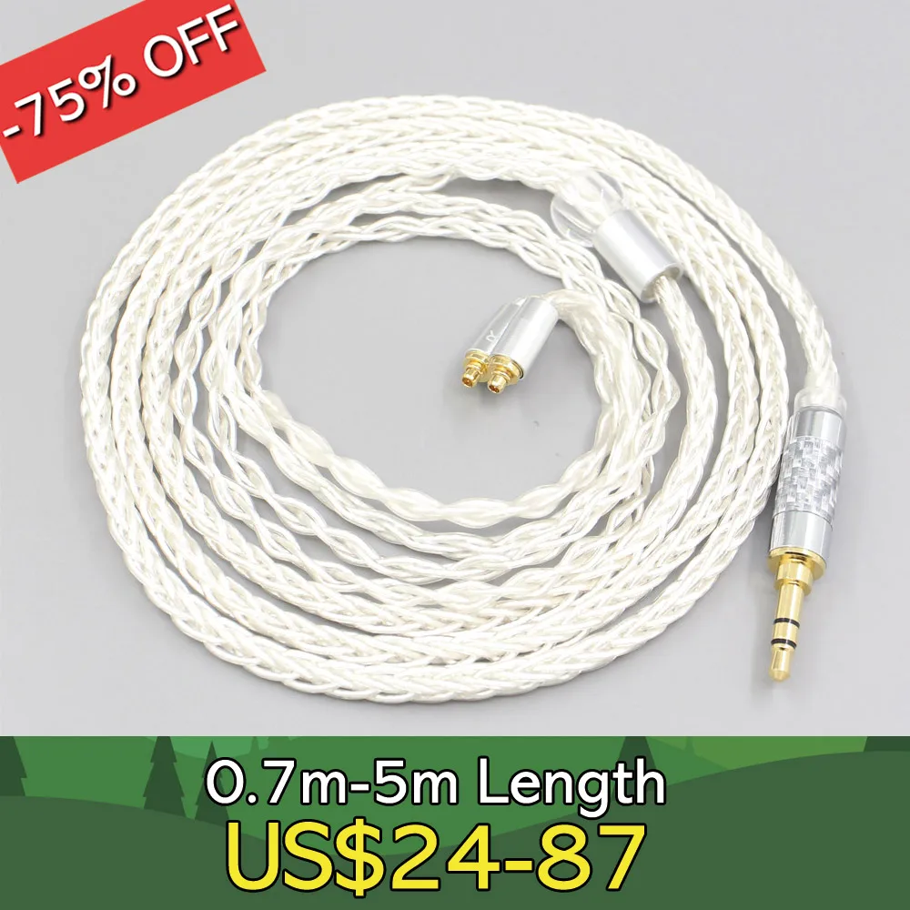 

3.5mm 2.5mm 4.4mm XLR 8 Core Silver Plated OCC Earphone Cable For Sennheiser ie200 IE300 ie600 IE900 LN007698