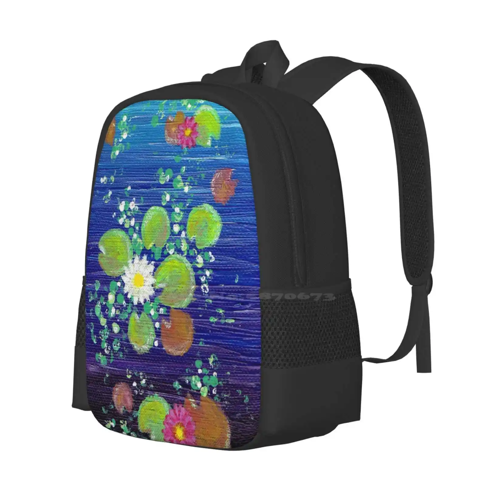 Lily Pads Hot Sale Schoolbag Backpack Fashion Bags Lily Pads Pond