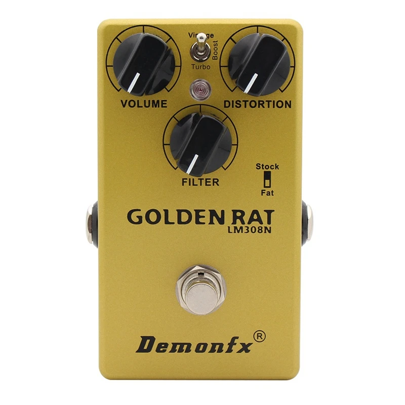 Demonfx Gold RAT Guitar Effect Pedal with Three Mode Switch