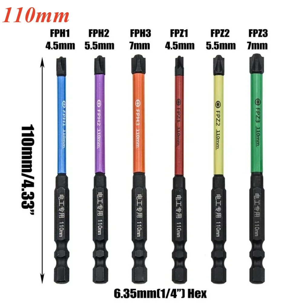 6Pcs Kreuzschlitzschraubendreher Bit Magnetische Spezielle Fahrer Schalter Elektriker Reparatur Werkzeug FPH2 FPH3 FPZ2 FPZ3 PH1 PH2 PH3 PZ1 PZ3 – Detail 5