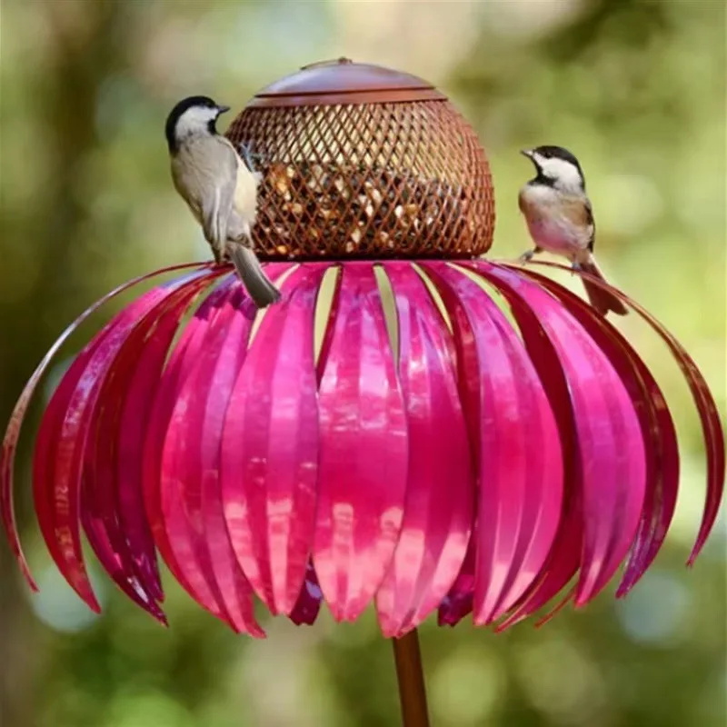 New Outdoor Flower-shaped Bird Feeder, Hummingbird Feeder, Garden Bird Cage and Predator Feeder.