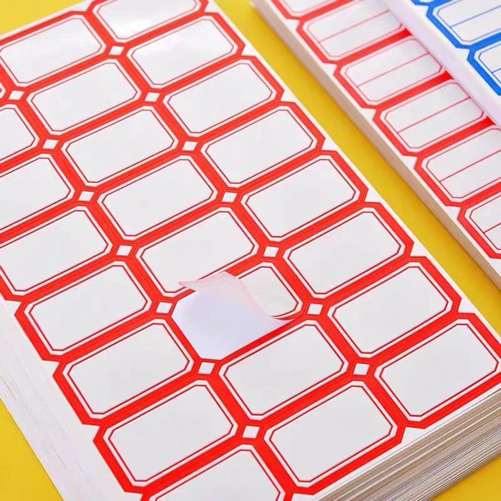 100 Sheets Paper Label Self Adhesive Sticky White Label Writable Name Stickers Price Tag Note Label Bar DIY Stickers