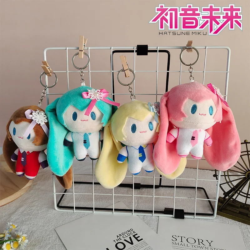 Vocaloid Anime Figure Hatsune Miku Plush Fufu Pendant Keychain Kawaii Hatsune Miku Anime Figure Fufu Itabag Backpack Bags Toys