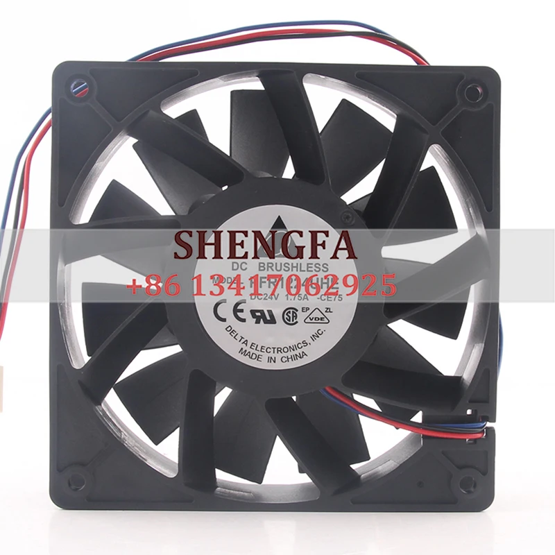 

Delta 12V 48V DC24V 1.75A EC AC 12CM 12038 120X120X38MM Violent high air volume inverter PFR1224UHE cooling fan