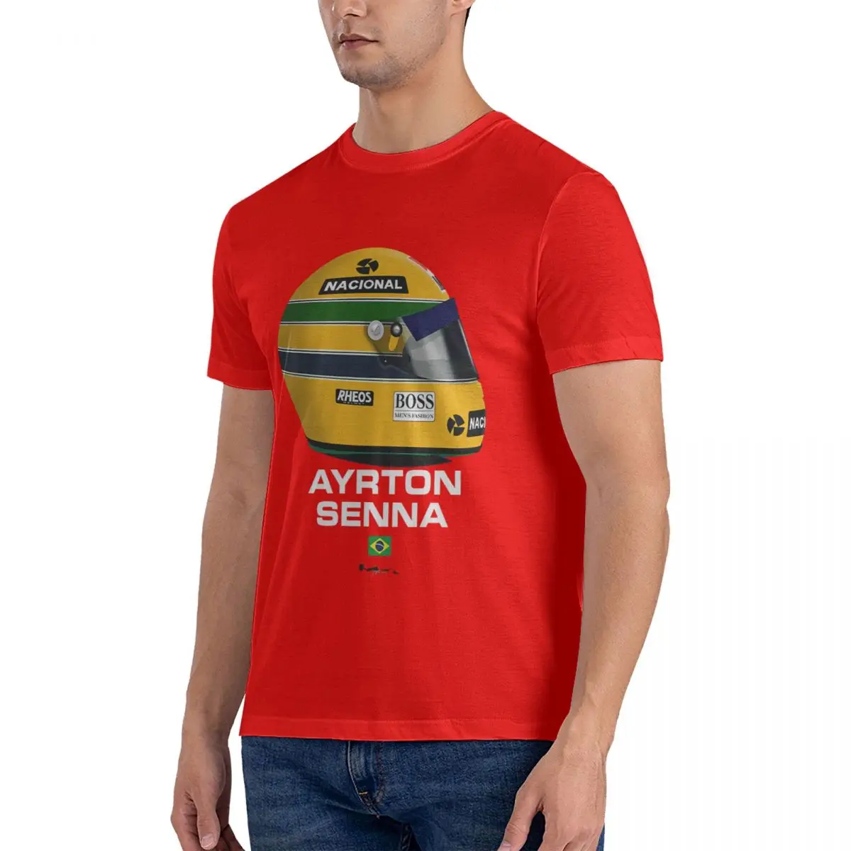 Neat T Shirt Men's Cotton Vintage T-Shirt Crew Neck Ayrton Senna Tee Shirt Short Sleeve Clothing Party