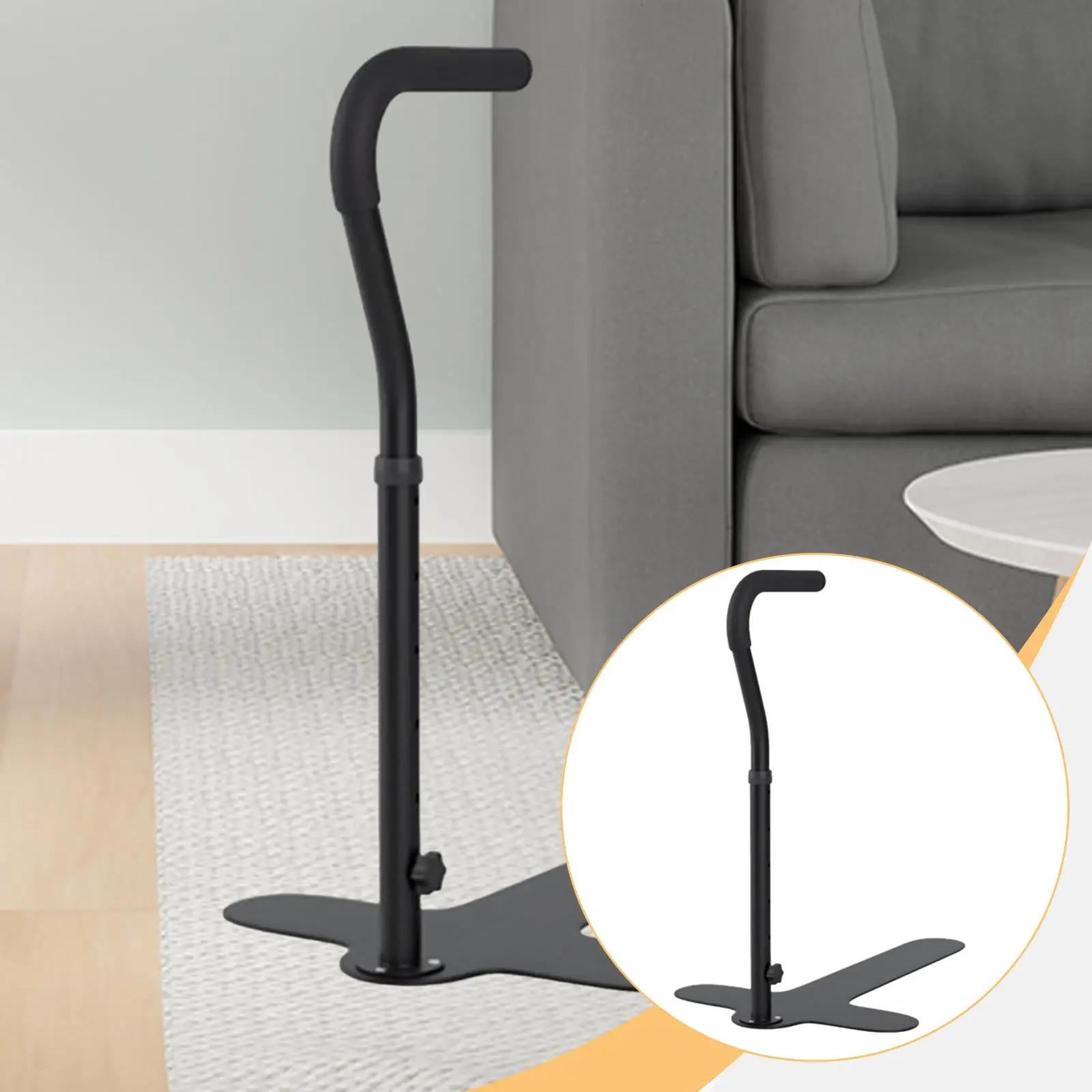 

Подставка-поручень для дивана, прочная, регулируемая по высоте, из углеродистой стали, удобная опорная стойка-подлокотник для пожилых людей