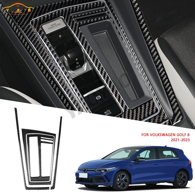 

Carbon Fiber Car Gear Shift Panel Frame Decorative Sticker For Volkswagen VW Golf 8 MK8 2020-2023