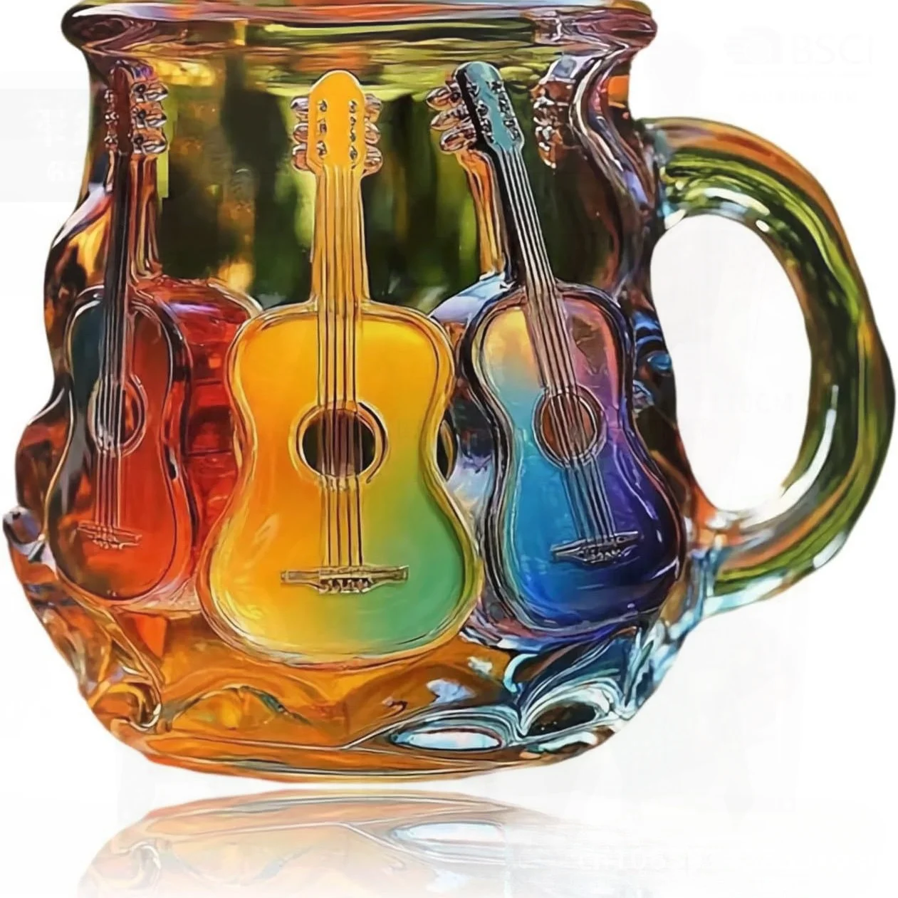 

Painted Book Mug Guitar Coffee Cup - European Style Resin Crafts Ornament Cross-Border New Product