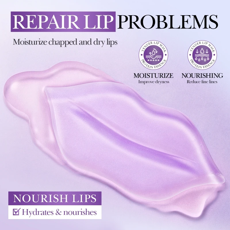 BIOAQUA الريتينول كريستال الكولاجين قناع الشفاه ترطيب طبطب الشفاه أقنعة هلامية المضادة للتجاعيد ترطيب الشفاه سمنة الشفاه العناية بالبشرة #5