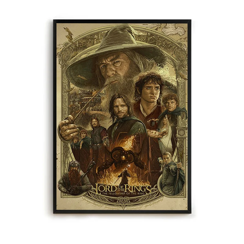 Room Decor L-Lord Of The Rings Movie Poster Wall Posters Decorative Prints Wall Painting on Canvas Home Decoration Art Paintings