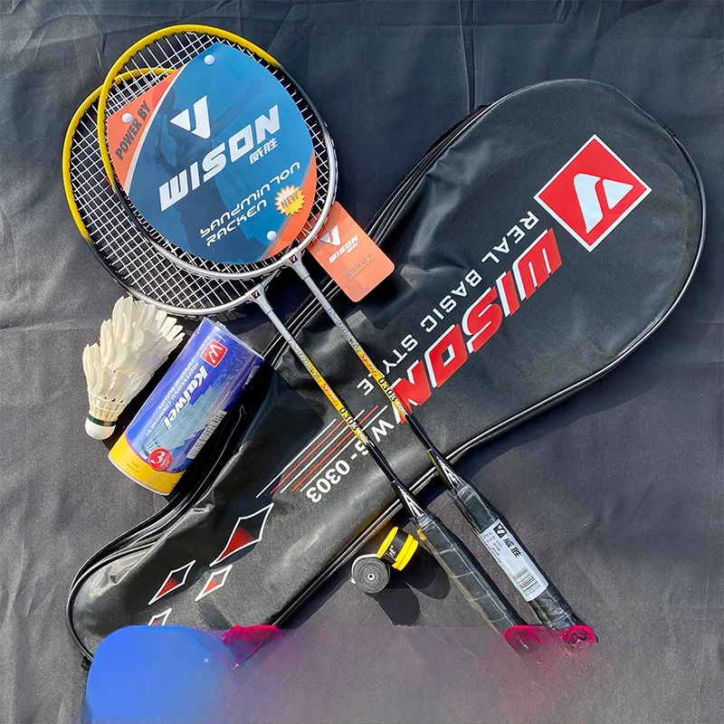 wison-ultra-light-badminton-racket-set-of-2-with-enhanced-frame-high-elasticity-shuttlecock-for-outdoor-use-women's-model