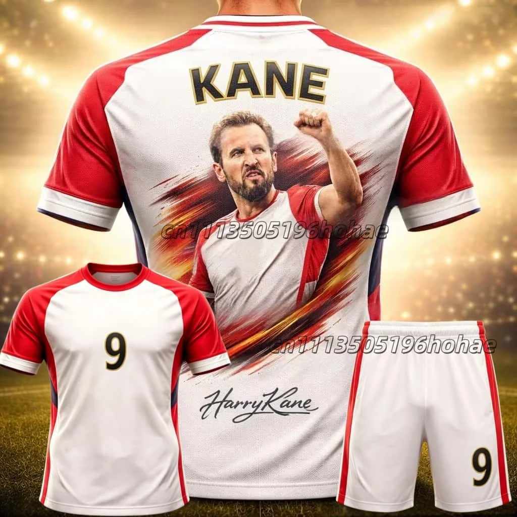2026 Summer Fan Commemorative # Harry Kane No. 9 # Football Shirt Parent Child Sports Quick Drying T-shirt Shorts Set Kids