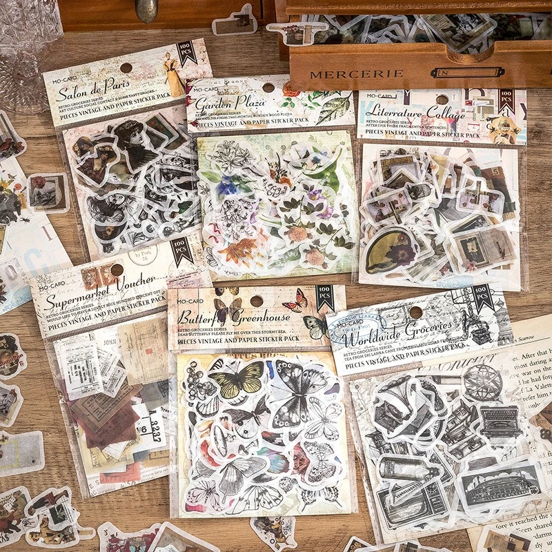 

100pcs/1 lot Paper-packaged vintage series vintage DIY decoration base