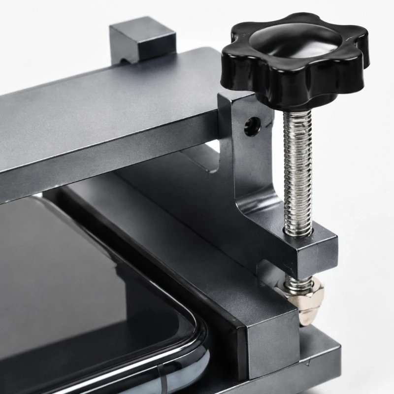 Mechanical Phone Screen Separator with Raised-Camera Clearance, Padded Side Supports, and Central Suction Lifting for HX5E