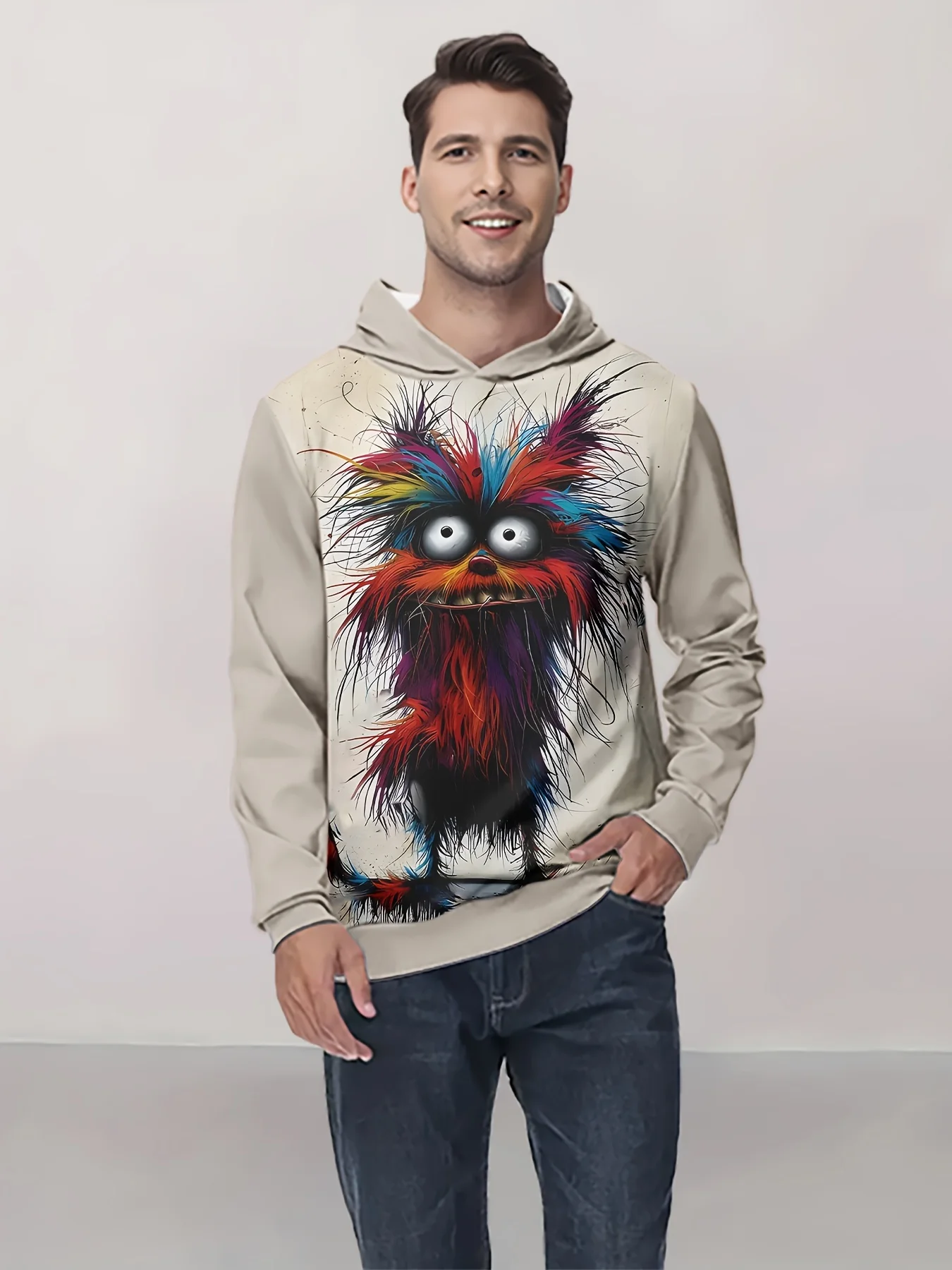 بلوزات رجالية عصرية مضحكة ثلاثية الأبعاد مطبوعة بلوفرات غير رسمية بلوزات عصرية للخريف والشتاء ملابس ركوب الدراجات موضة الاتجاه جلطة