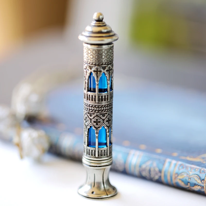 European classical Bortoletti handmade Venice glazed copper fire lacquer handle seal gift box