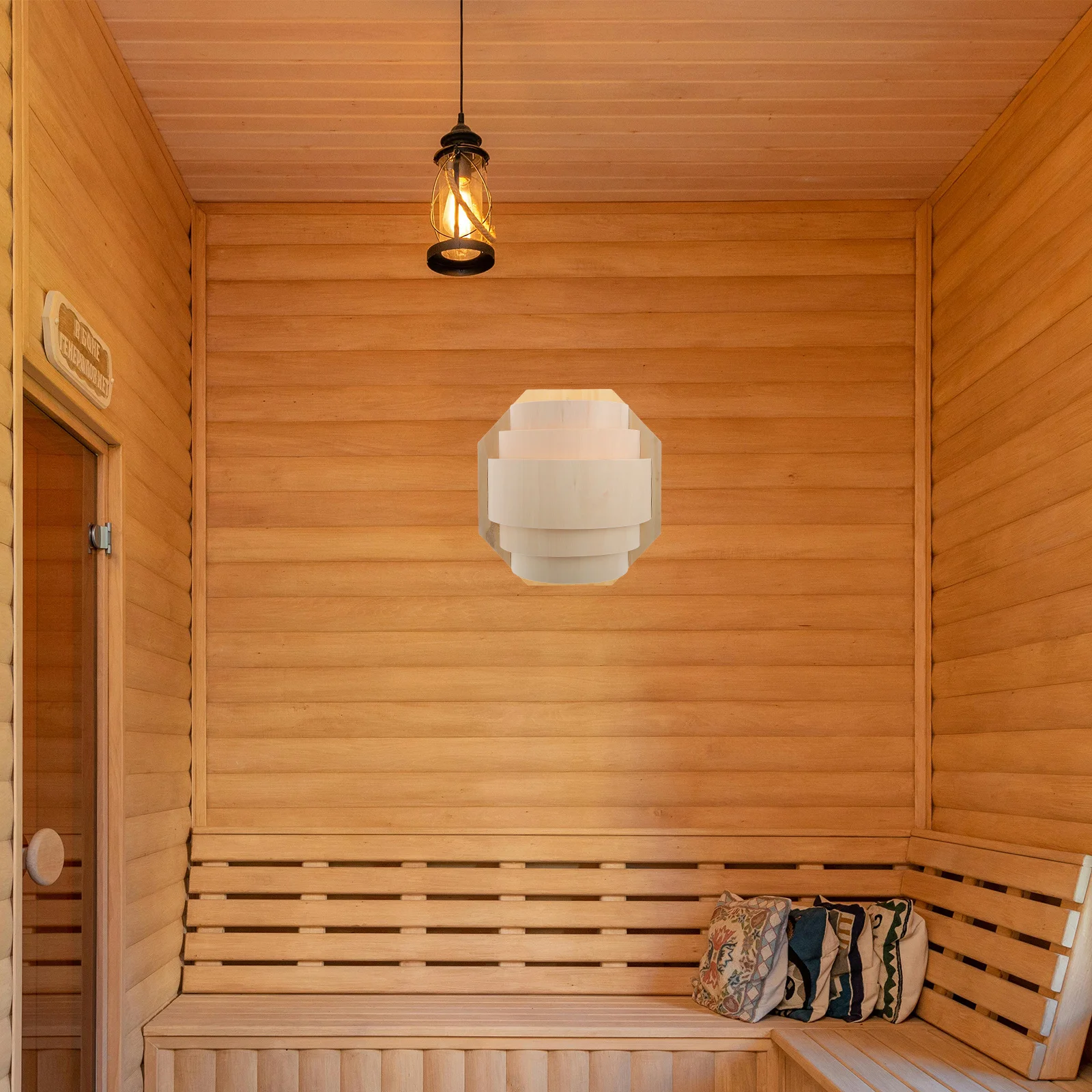 

Wooden Sauna Room Lampshade Protective Cover Lightweight Translucent High Temperature Resistant Sauna Light Fixture Accessory