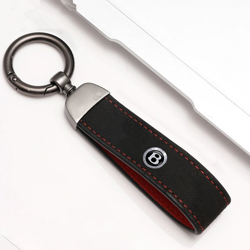 

Metal + Leather Car Logo Key Ring Key Chain Keychain Pendant for New Bentley Flying Hurtling Spur Continental GTBentaygaMulsanne