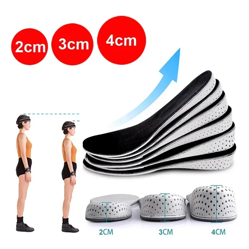 EVA Height Increase Insole Sports Shoes for Women Taller Invisible Shoe Inserts Man Lifting Templates Foot Inner Soles Cushion