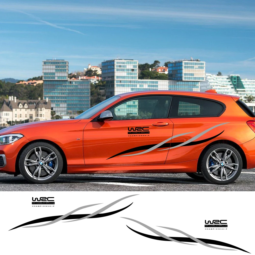 

2Pcs Car Side Door Vinyl Stickers For Audi BMW Ford Volkswagen Toyota Renault Peugeot Mercedes Honda Decal Tuning Accessories