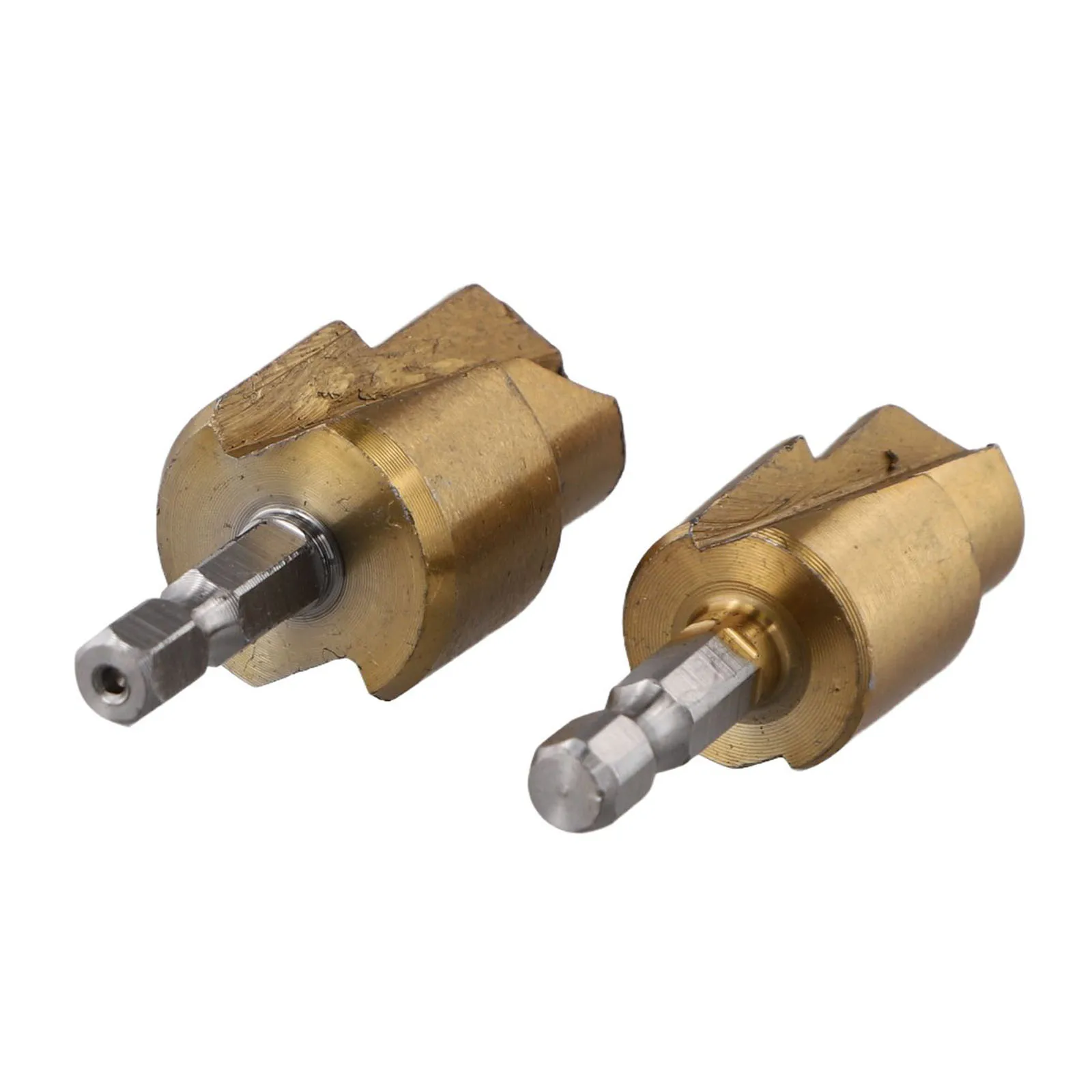 Pprリフティングステップドリルビット、六角シャンク、水道管ツール、ハンドルhss素材、ゴールドカラー、サイズ61x6 35x22mm、6 35mm