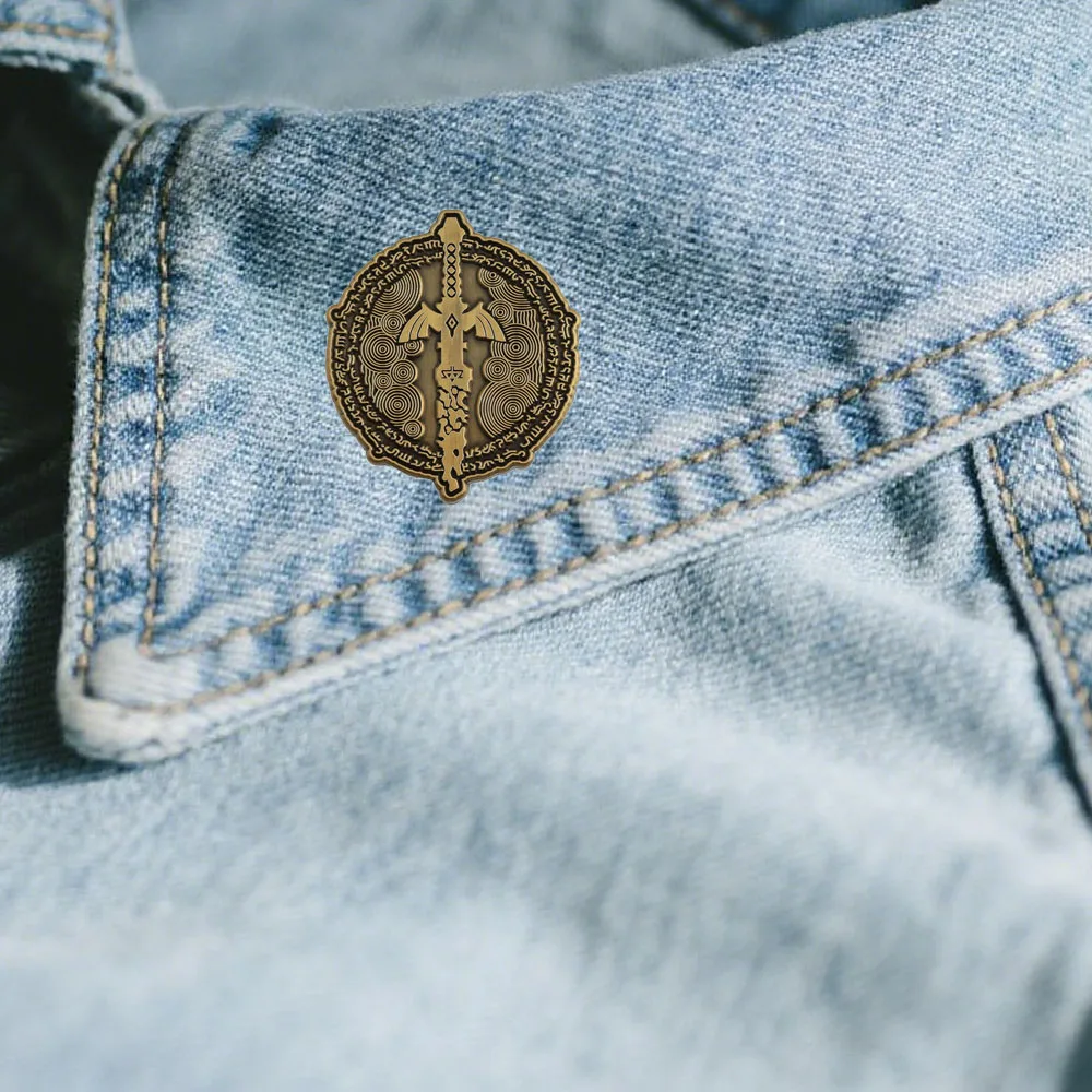 Kingdom Tears Enamel Pin Zeldas-Peripheral Master Sword of The Exorcision Badge Video Game Brooch Gamer Accessories Collection