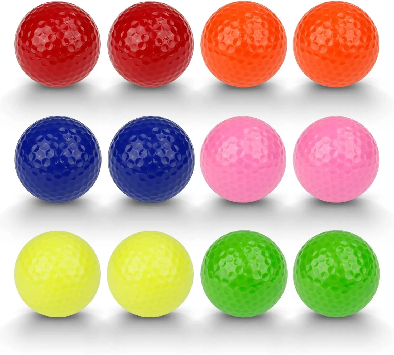 CRESTGOLF 6pcs/Pack Colorful Mini Golf Balls Two Piece Golf Practice Balls Training Golf Pelotas