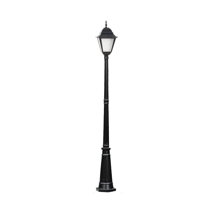 (≈2.2M) Courtyard Solar High Pole Street Lamp Single Head European Cast Aluminum Outdoor Led Garden Lamp