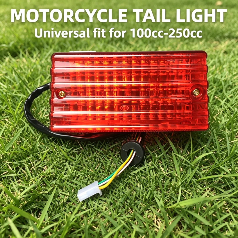 Motorcycle Tail Lamp for Suzuki Haojue Qjmotor Qingqi Jingcheng Sanlg Haojin Lifan Loncin Gs125 HJ125 AX100 A100 Rear Stop Light