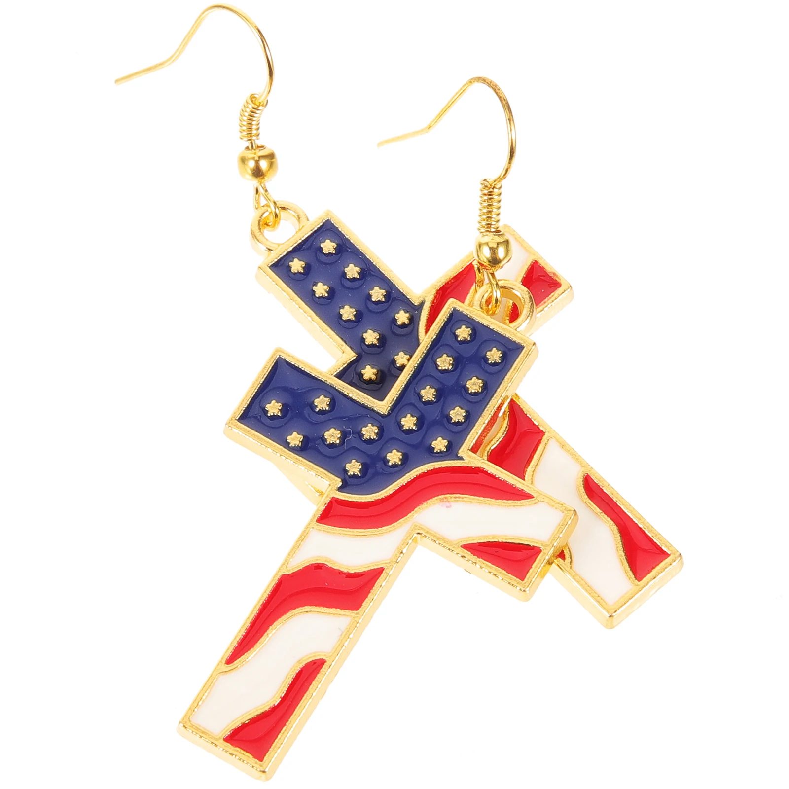 

Gold Color Earrings for Women Earrings Women Independence Day Party Trendy American Flag Style Fashion Jewelry Gifts