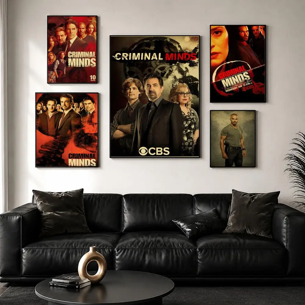 Movie C-Criminal M-Minds Poster Perfect Sticker Self Adhesive for Office Home Theater Wall Art Decor Fancy Gift