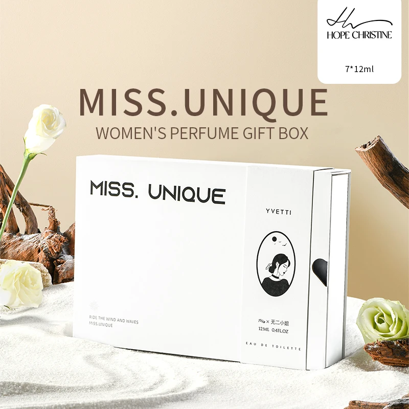 

Набор пробников ароматов: древесные, цветочные, фруктовые (7*12 мл), романтический мини-набор парфюмерии в подарочной коробке для Дня святого Валентина и ежедневного использования.