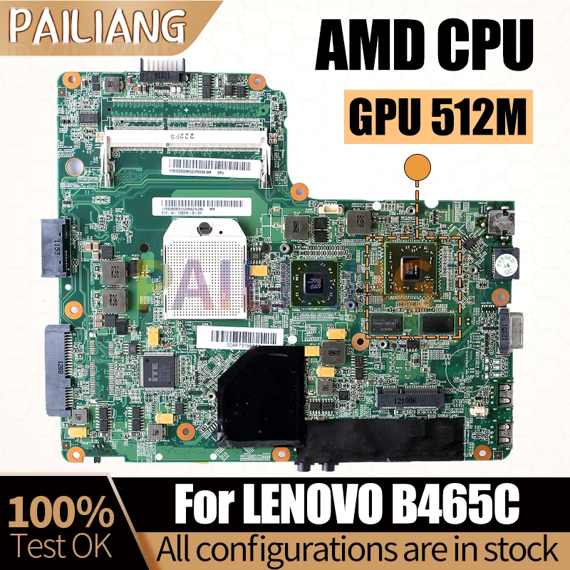 

For LENOVO B465C Notebook Mainboard BM5016 AMD CPU 216-0809024 512M 11S9000031ZZ Laptop Motherboard Full Tested