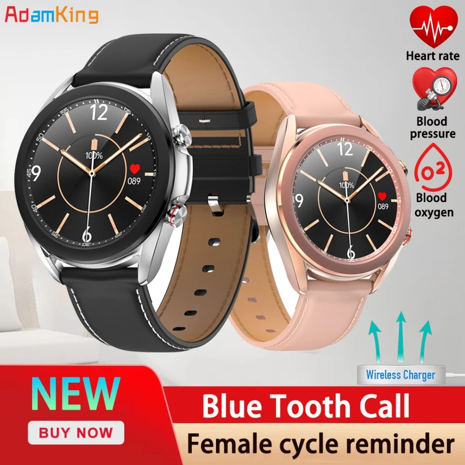 Новинка 2022, женские умные часы, Bluetooth, звонки, спортивный фитнес-трекер, Женская Беспроводная зарядка, измерение кислорода в крови, пульса, мужские умные часы