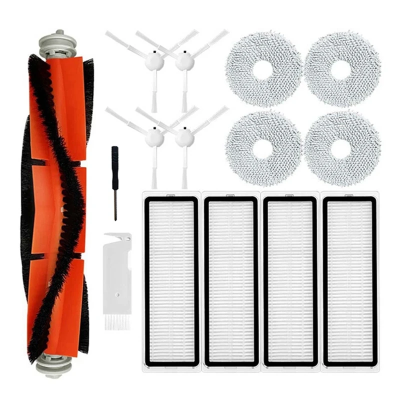 

Main Side Brush Hepa Filter Mop Cloth Pads As Shown Plastic Sweeping Robot Accessories For Xiaomi S10+ / S10 Plus Robot Vacuum