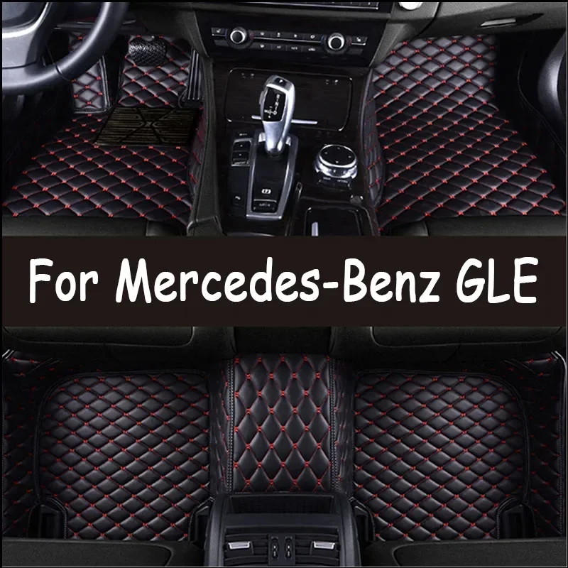 

Leather Car Floor Mats For Mercedes-Benz GLE W167 2020 2021 2022 2023 2024 7seat Dirt-resistant Car Matt Carpets Car Accessories