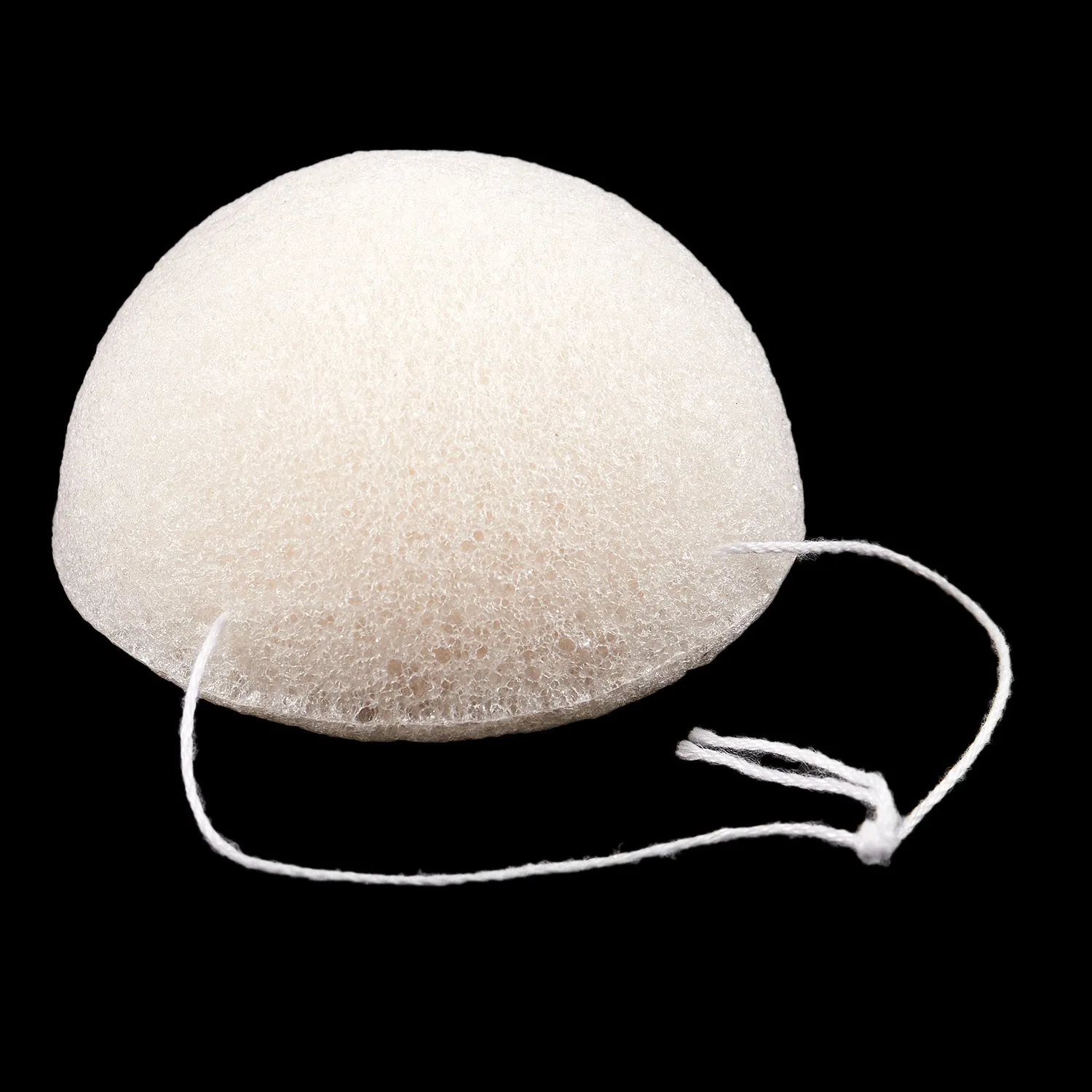 وسادة غسيل مكياج الوجه من ألياف الجيلي من ABLU-Konjac Konnyaku، إسفنجة تنظيف، مقشر منتفخ - أبيض