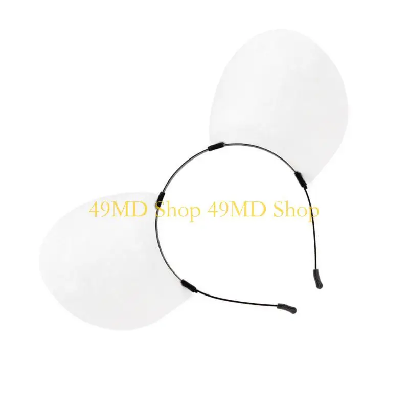 

49MD Легкая плюшевая повязка для волос с ушами в виде мыши, маскарадная повязка для волос ручной работы для девочек