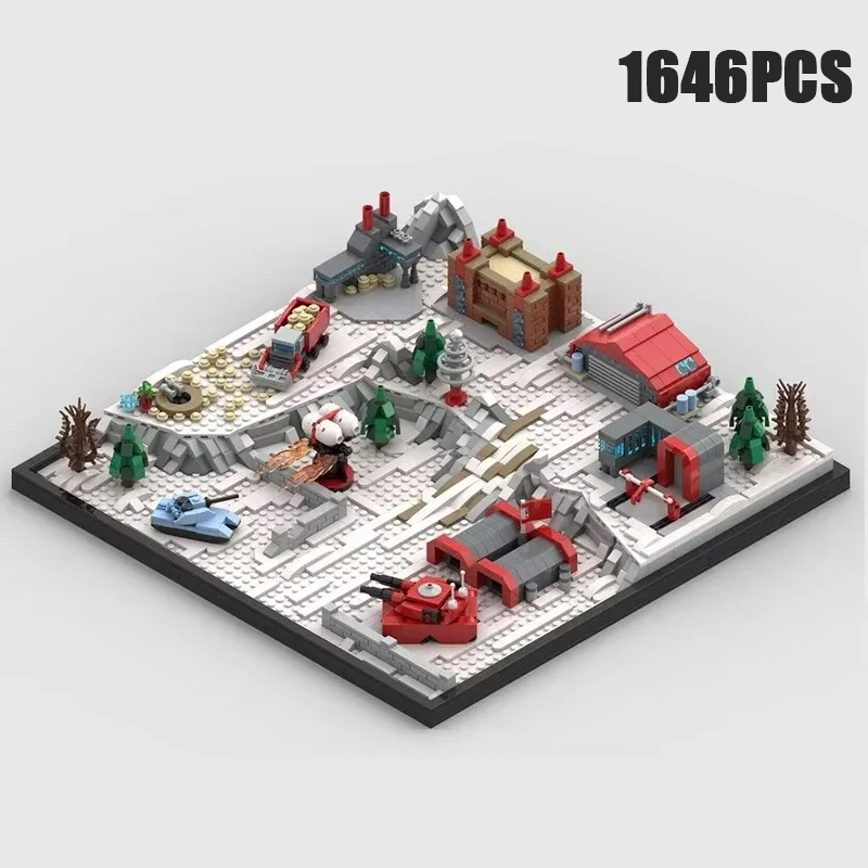 Modelo de juego militar Moc, bloques de construcción, soldado rojo, Base soviética, tecnología Modular, regalos, juguetes de Navidad, conjuntos de bricolaje, montaje