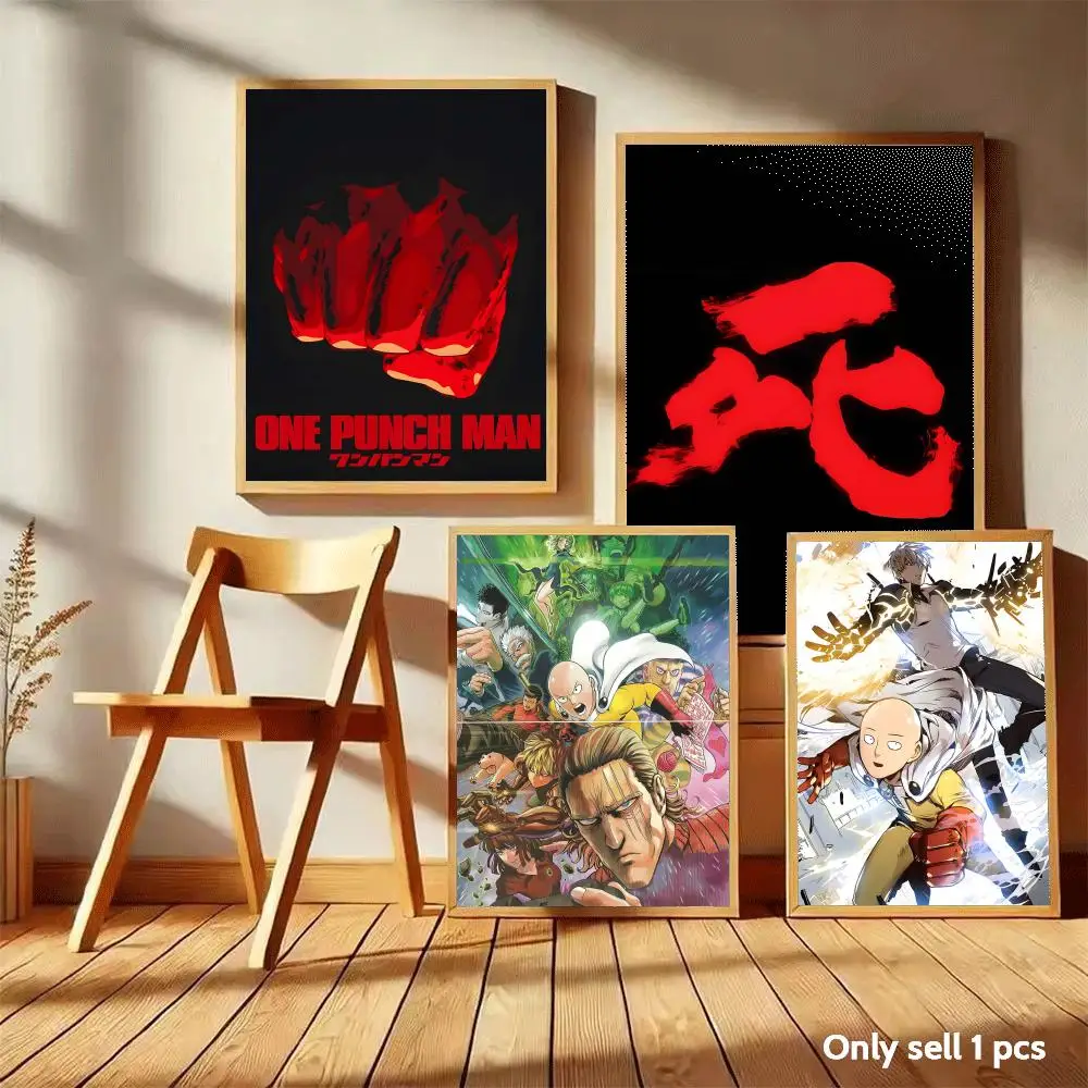 One P-Punch Man Poster HD Self-Adhesive Wall Stickers Mural Painting｜Decals for Bedroom & Living Room｜Home Decor Gift